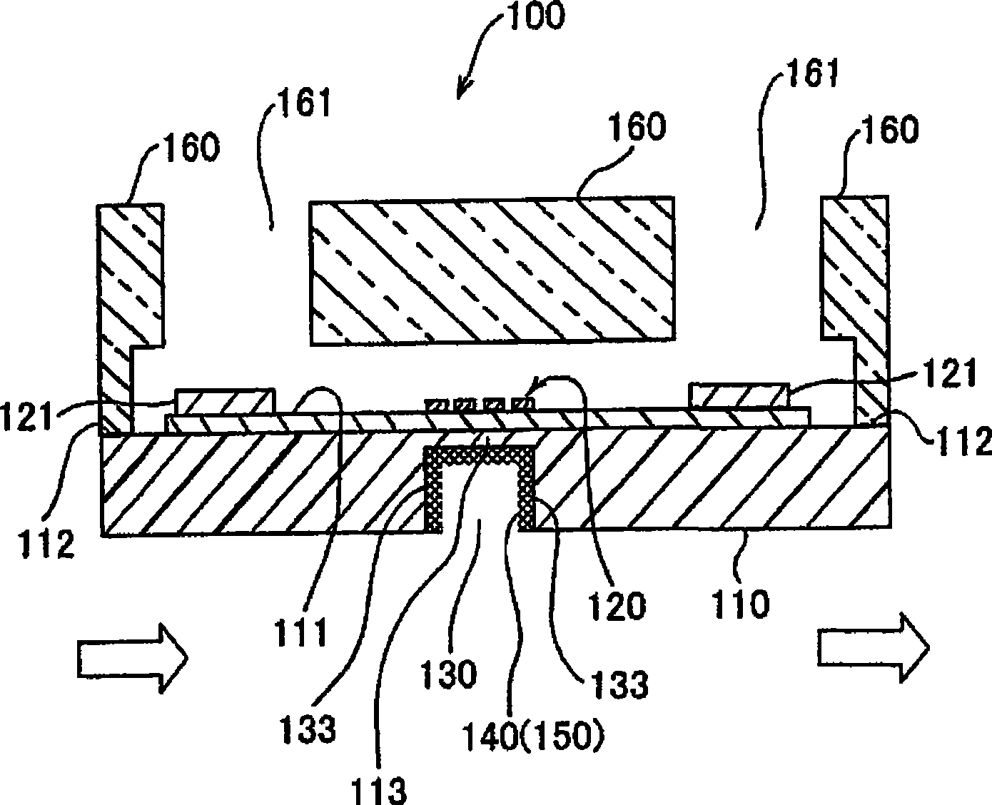 Gas sensor chip and gas sensor provided therewith