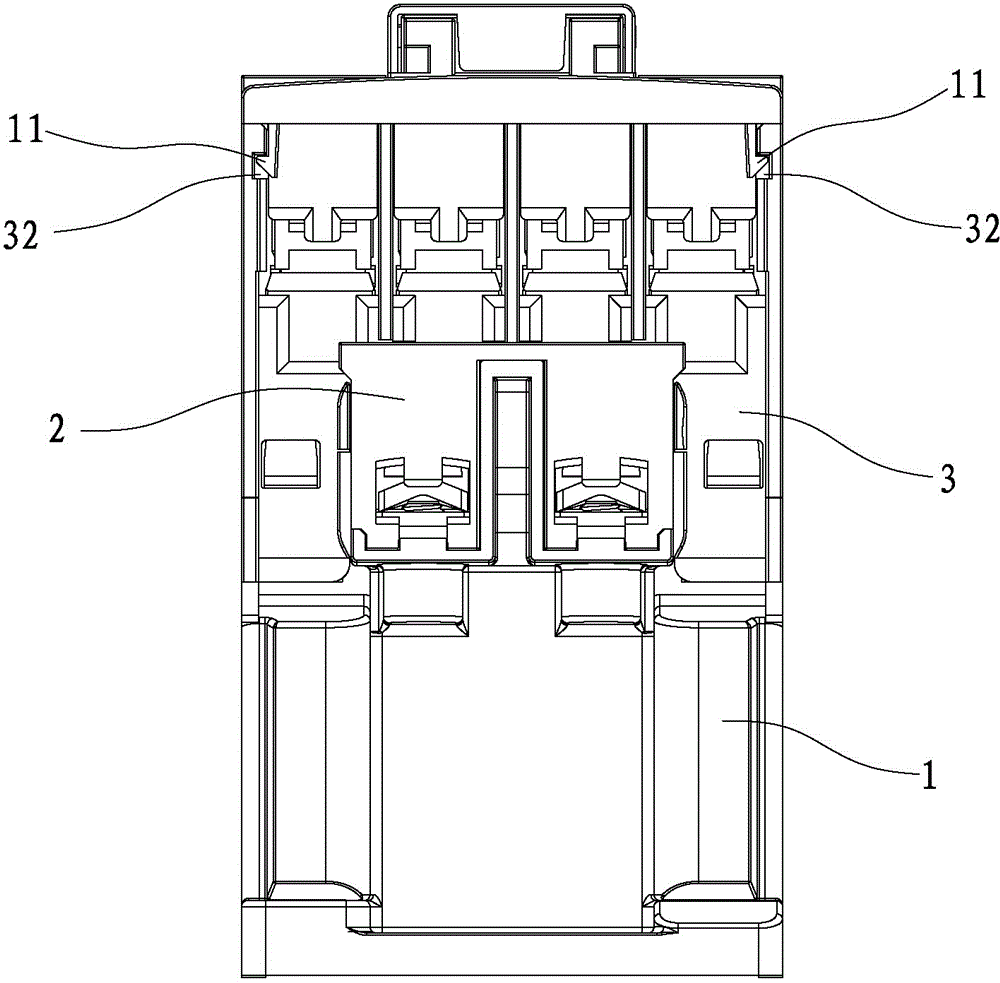 Buckle type connection structure of contactor