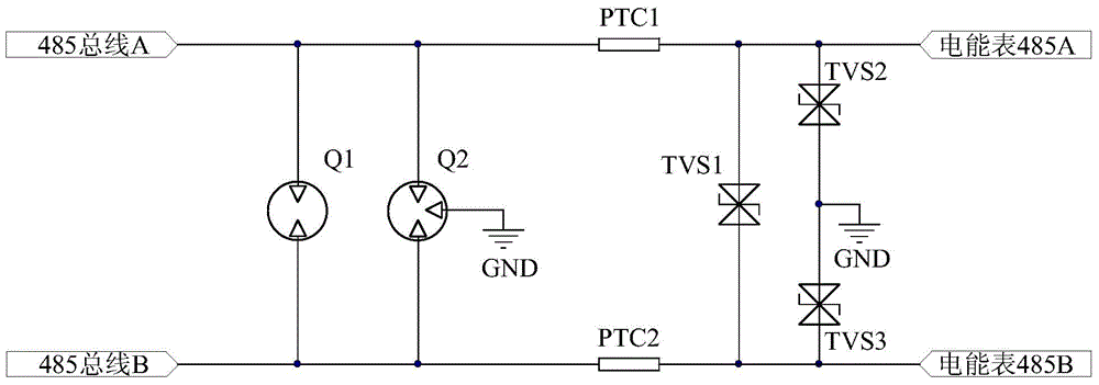 Novel lightning protection circuit for intelligent ammeter