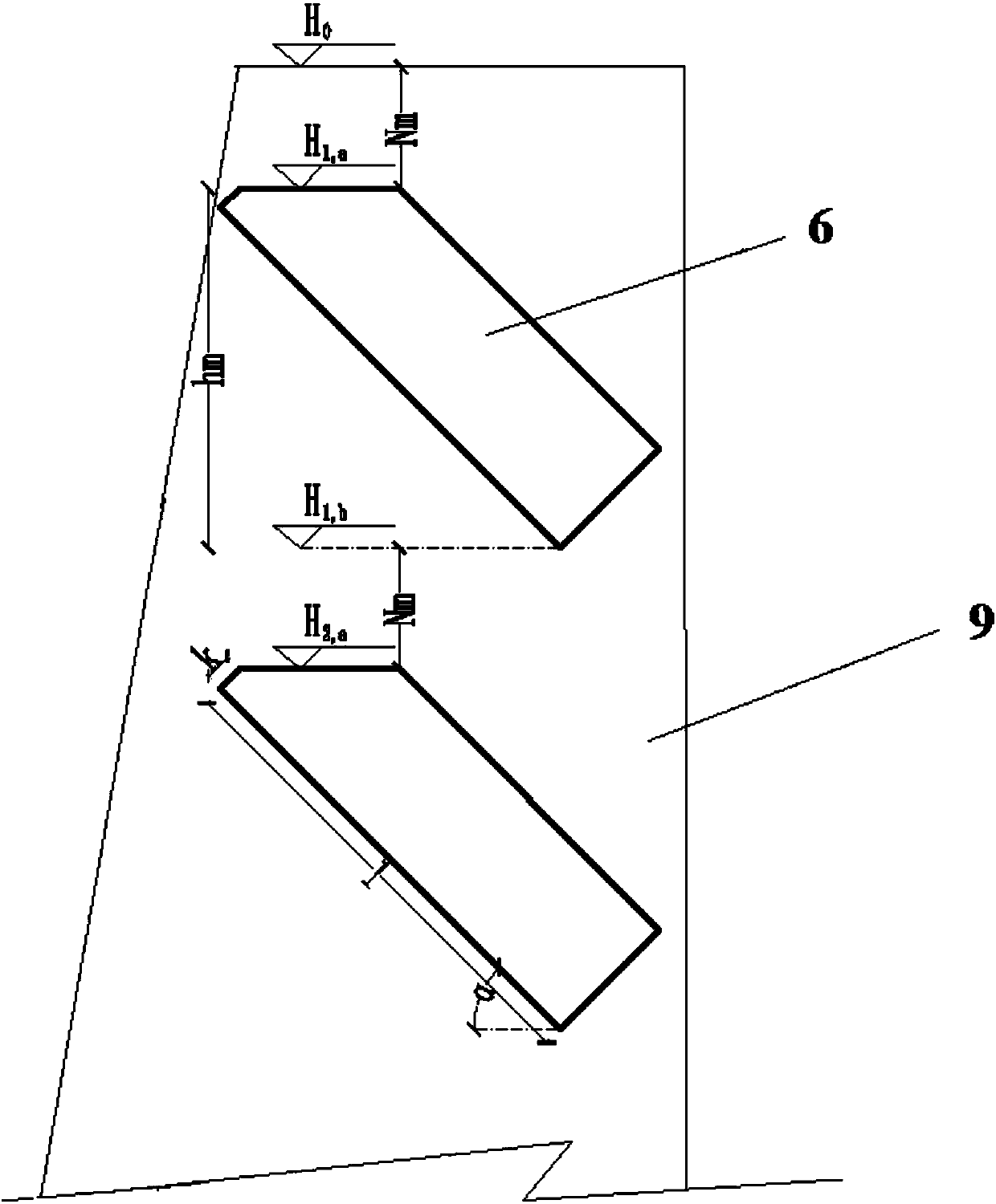 Positioning method of inclined plate based on excavation conditions of anti-slide piles