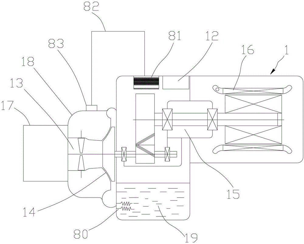 Oil return system for centrifugal water-chilling unit