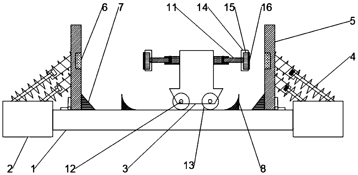 A trolley limit buffer device for bridge crane