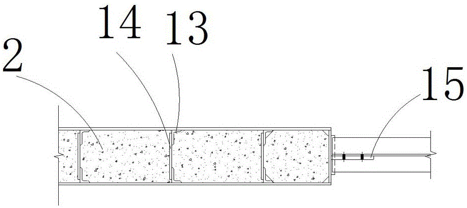 Girder and multi-cavity steel plate shear wall connecting node and operation method thereof