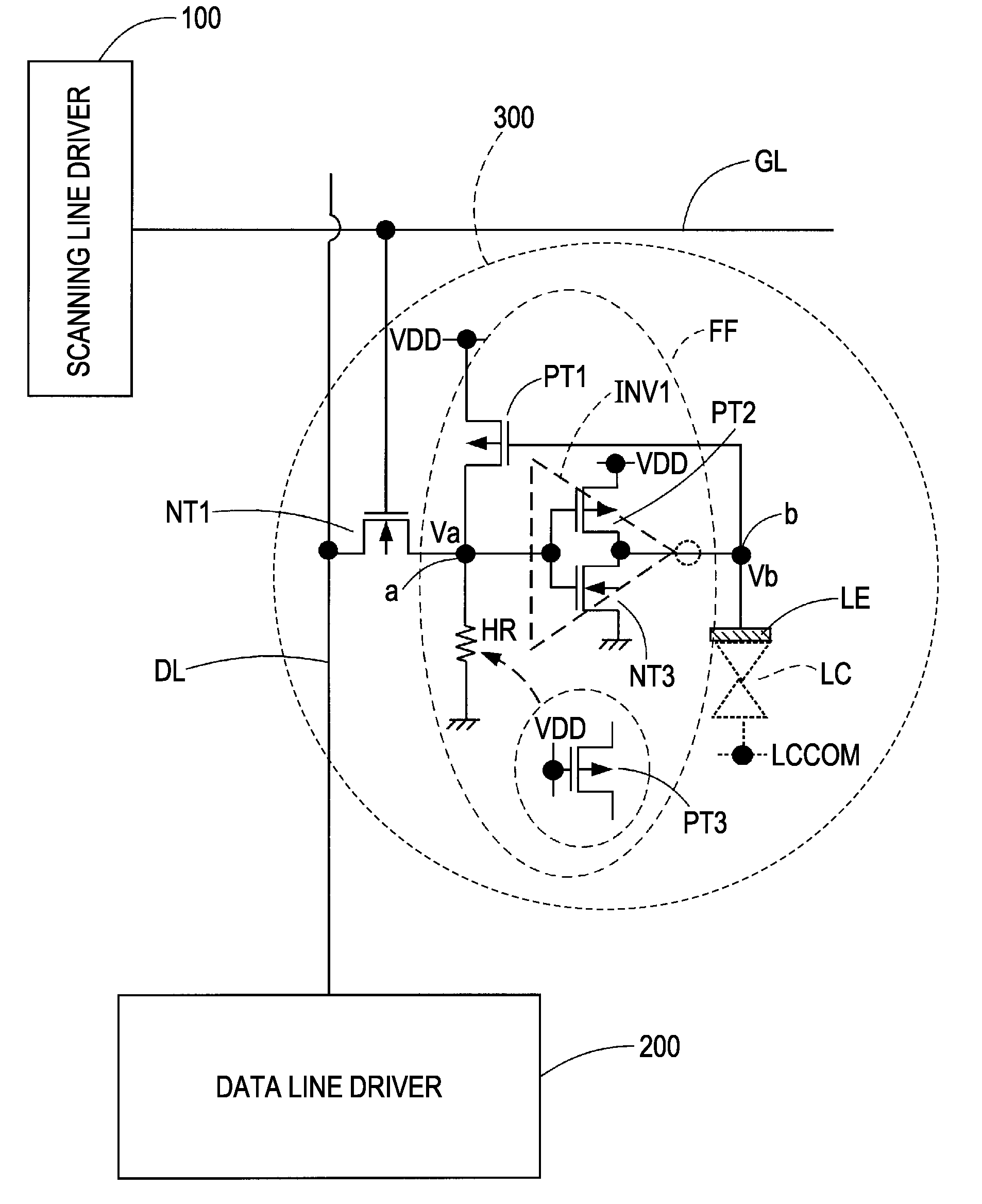 Pixel circuit, electro-optical device of digital driving type, and electronic apparatus