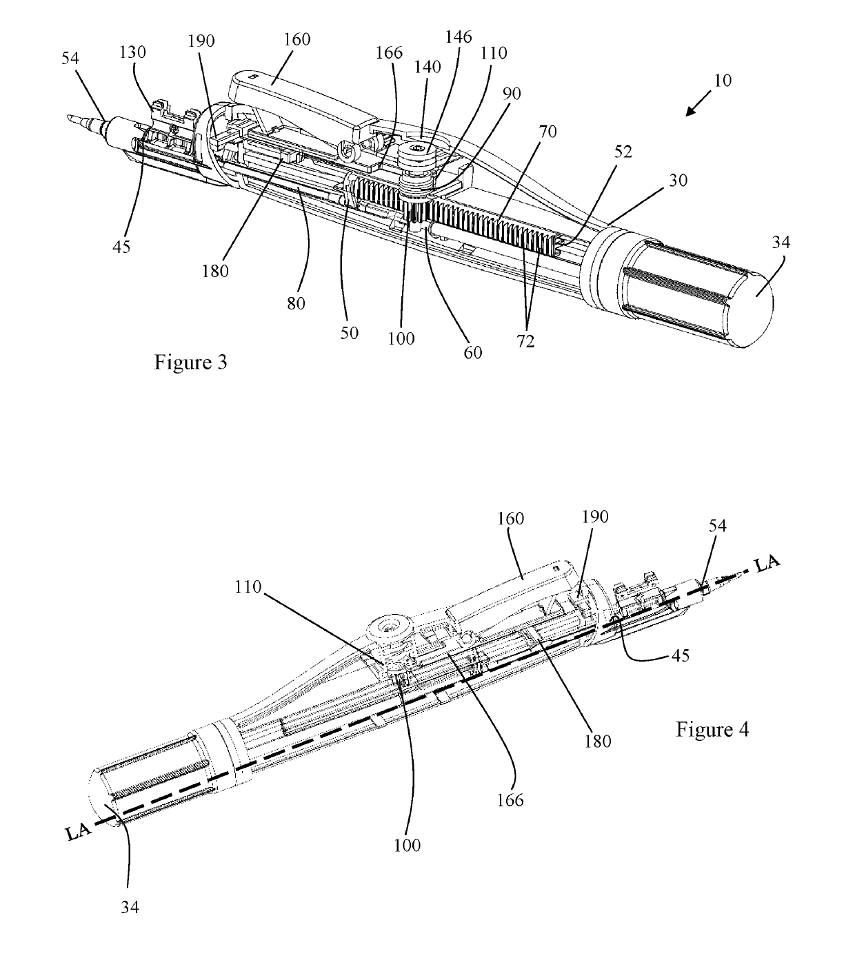 Injector assembly employing compressed gas and a mechanical brake for presenting an intraocular lens to a patient