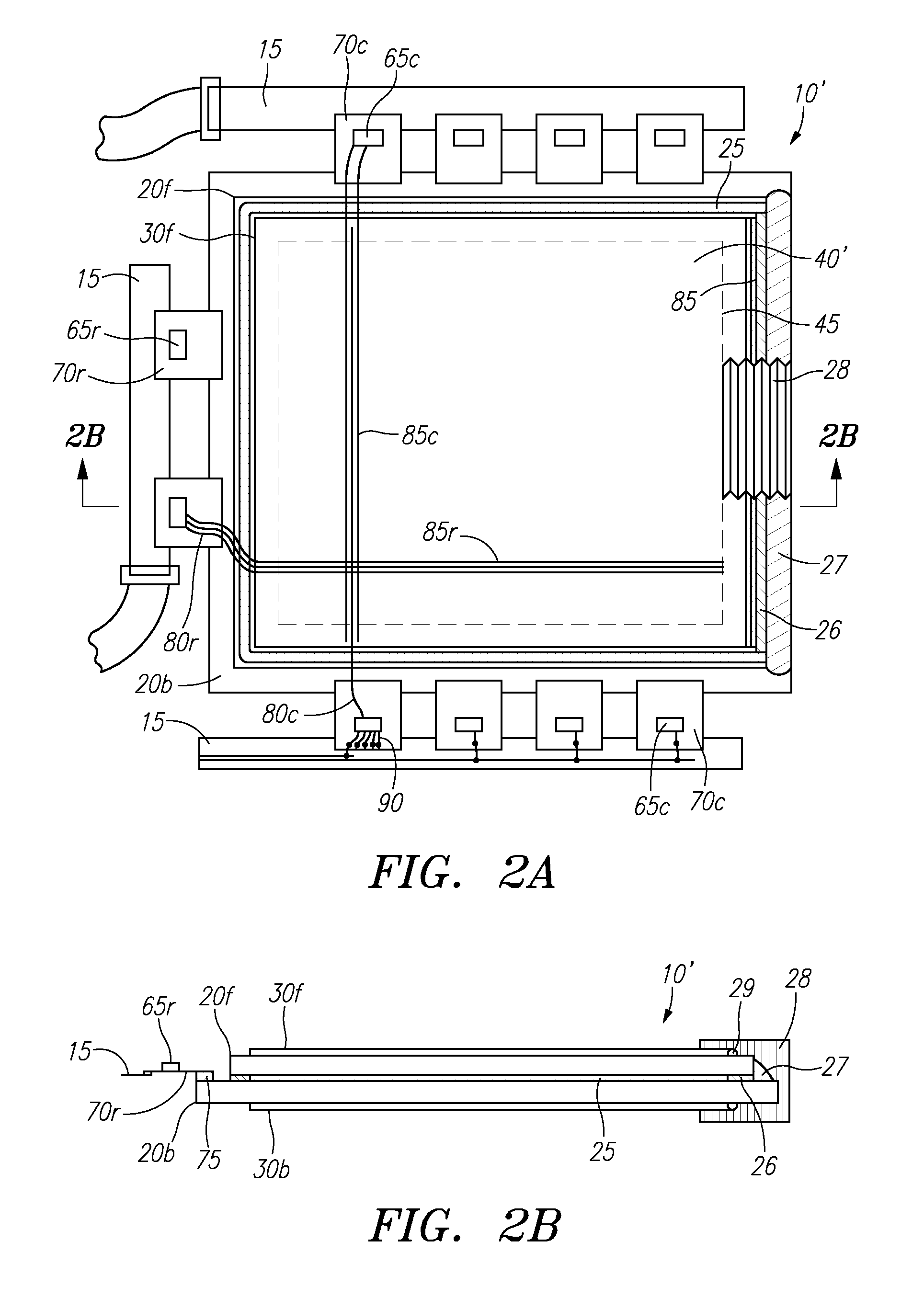 Apparatus and methods for resizing electronic displays