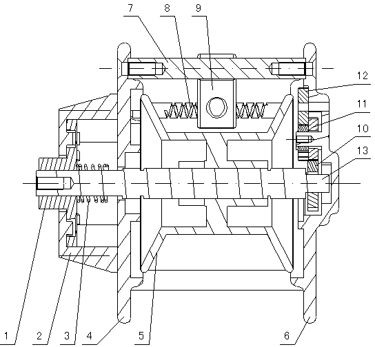 Flag pole insert provided with automatic winding displacement device