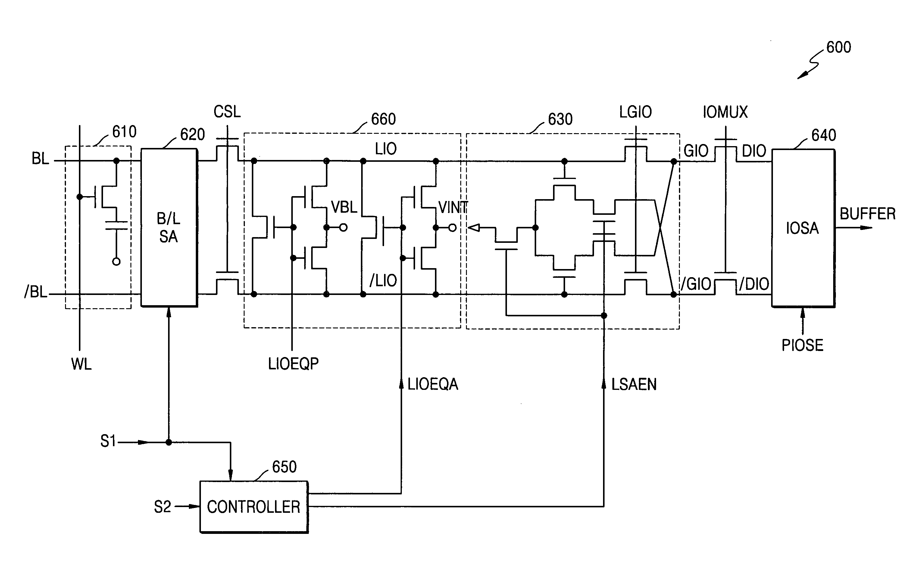 Semiconductor memory device having local sense amplifier with on/off control