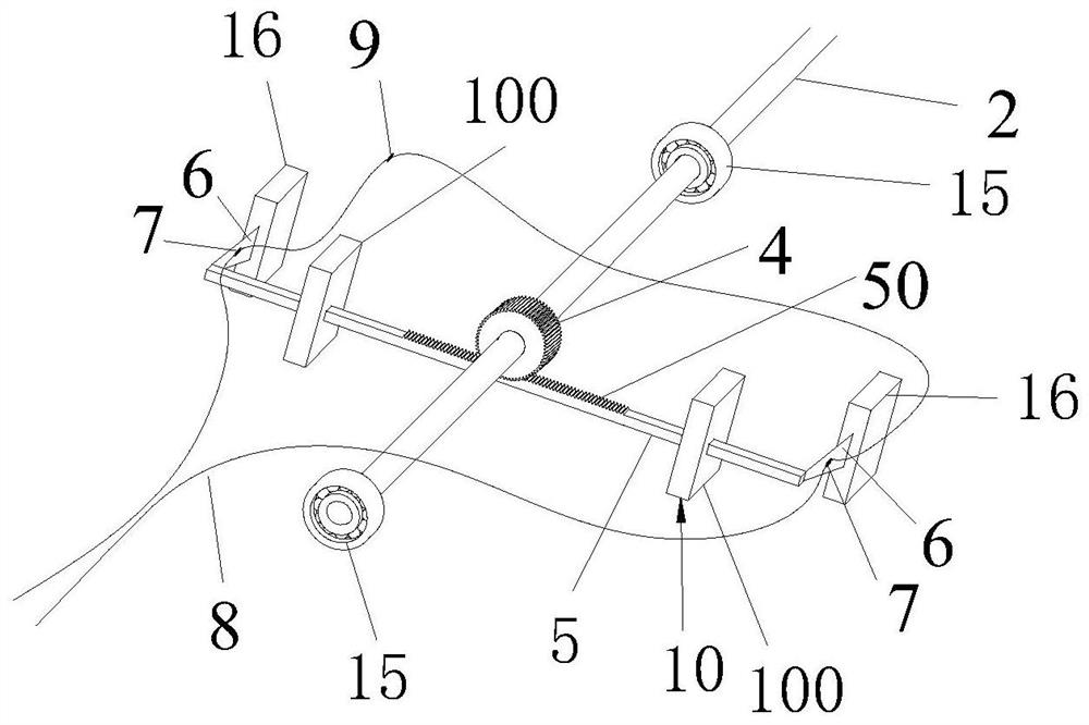 Displacement sensor and displacement monitoring device based on fiber grating sensing