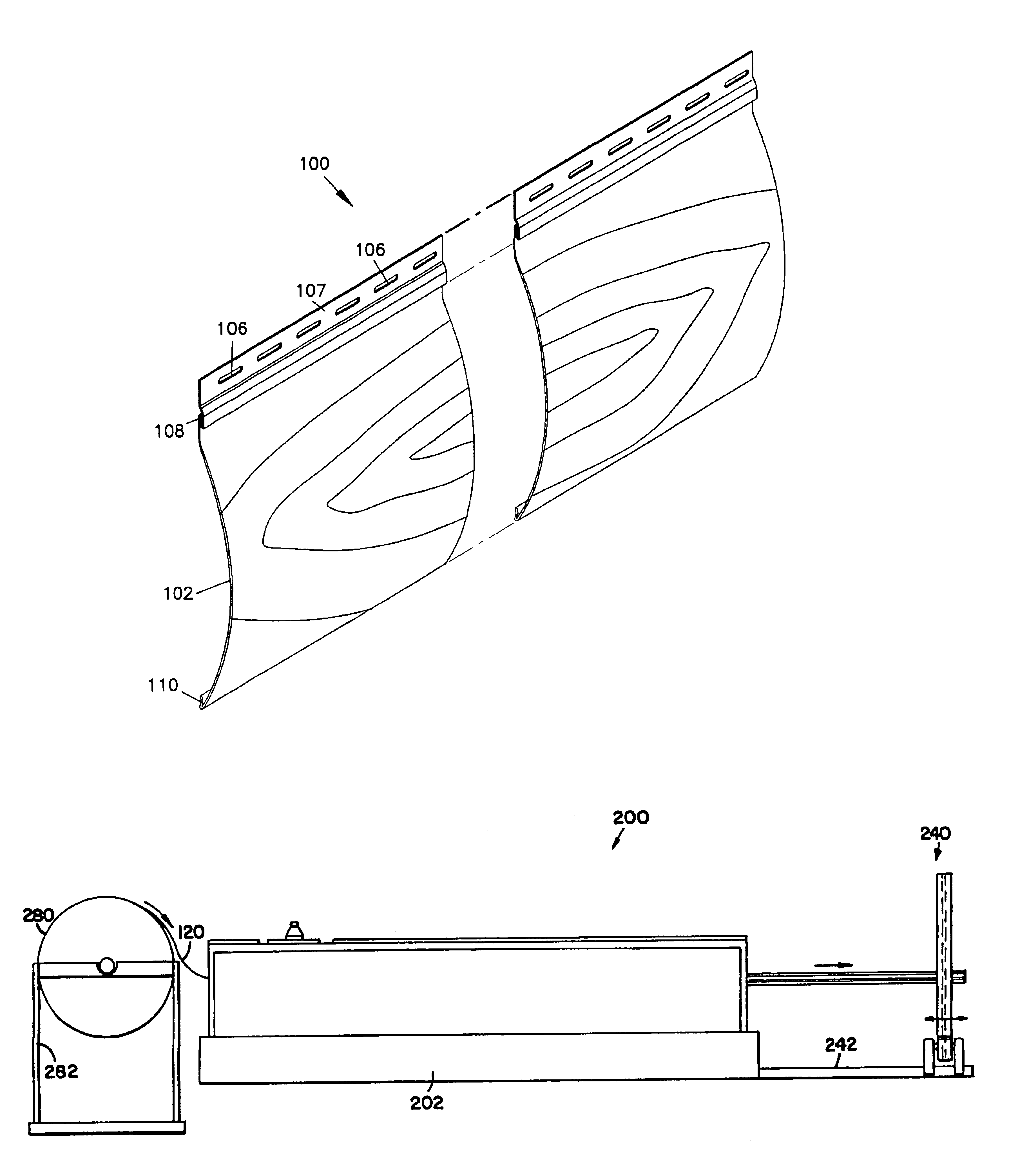 Apparatus for making seamless siding panel