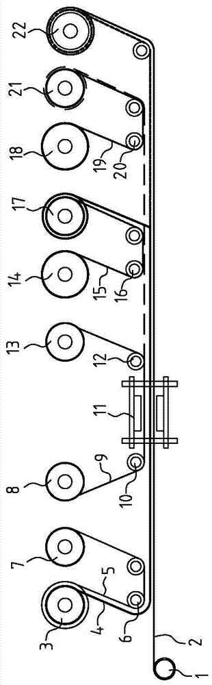 Postage stamp gum tape automatic production line and method