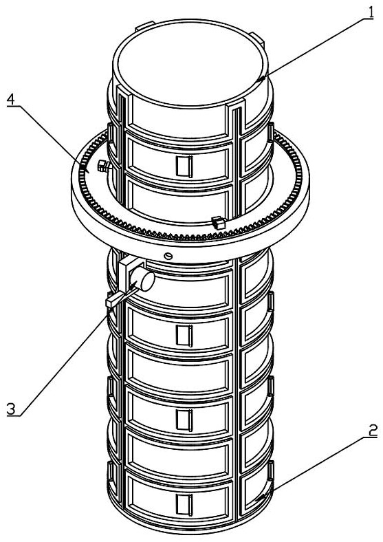 Concrete pouring equipment for bridge pier column