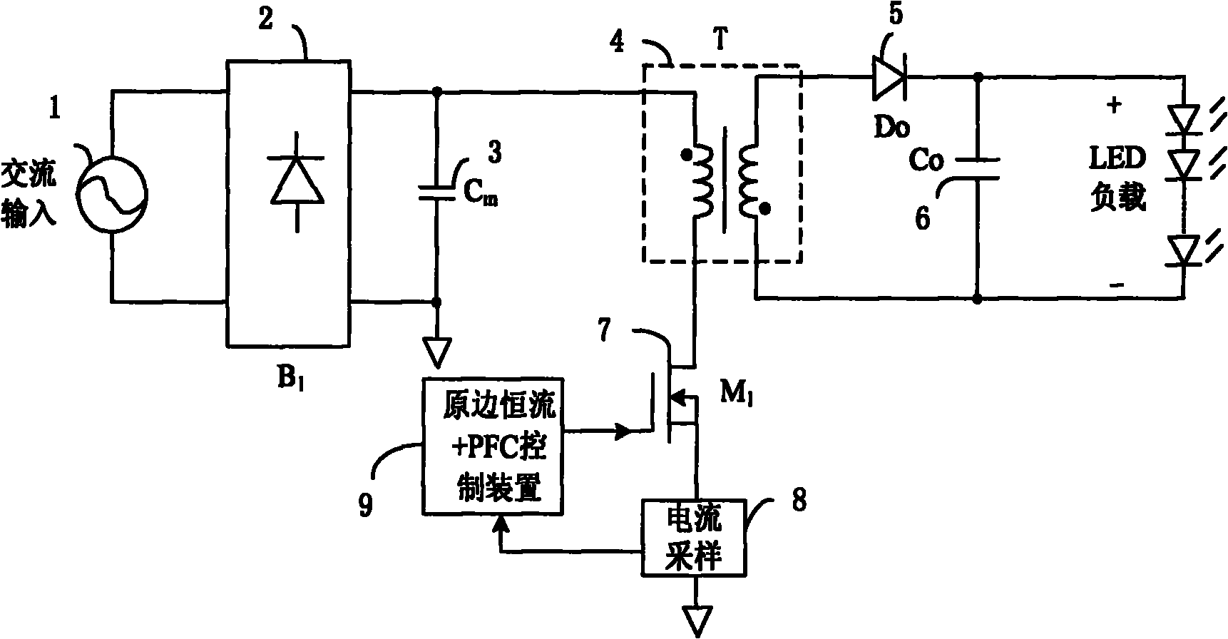 Current reference generation circuit, constant current switch power supply control circuit and control method thereof