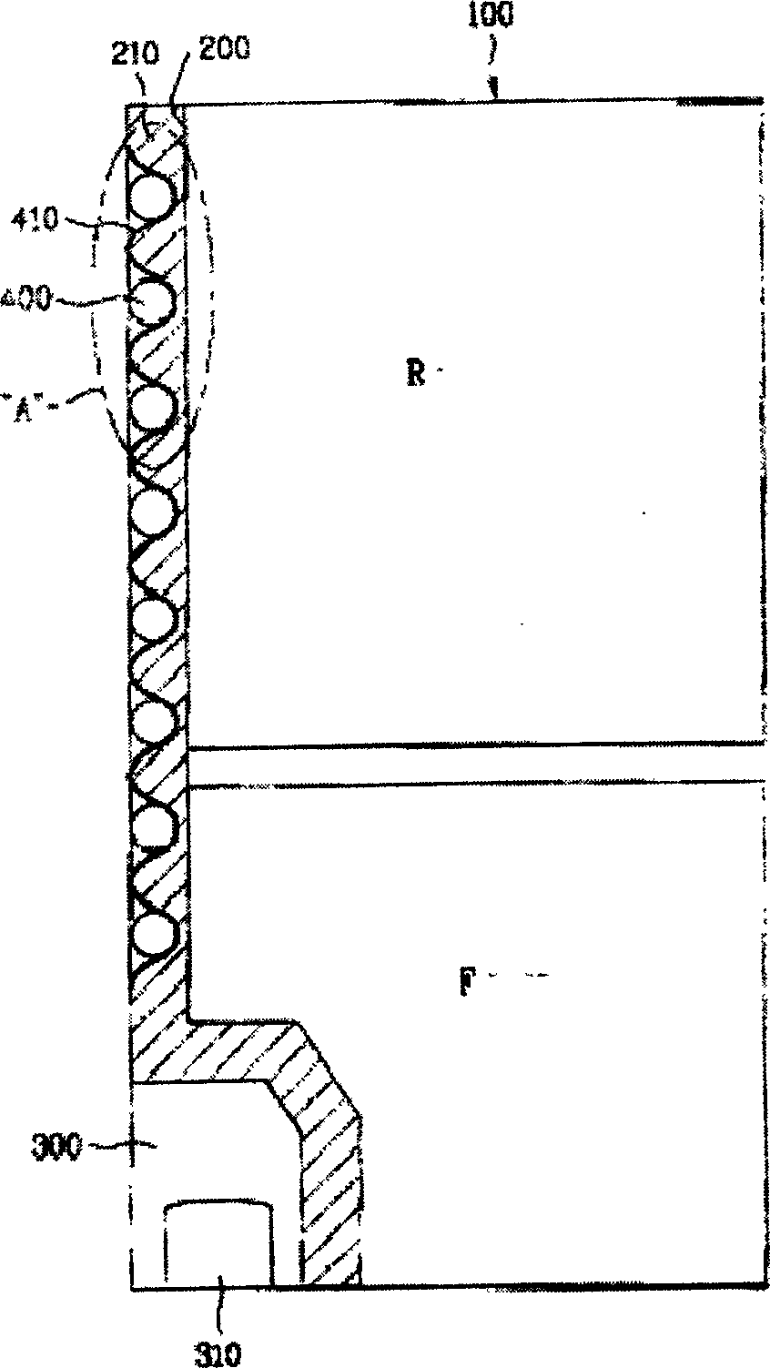 Heat release structure of direct cooling refrigerator