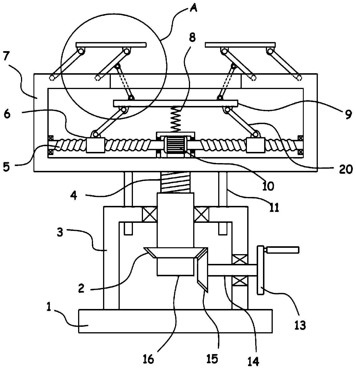 Lifting type office table capable of storing notebook computer