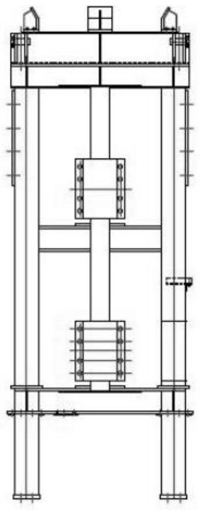 Lining pouring method for telescopic moulding bed and used for integral pouring for lining of molten steel tank