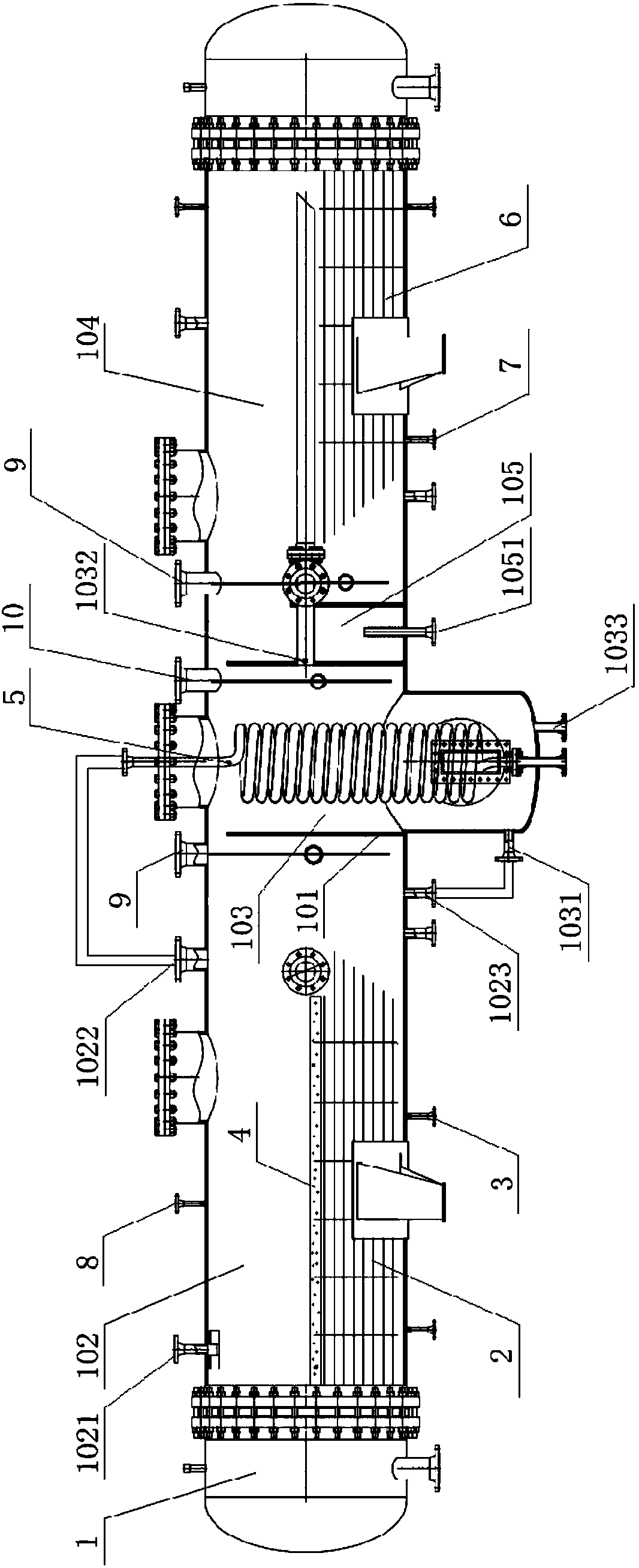 Aging oil dehydration device and method