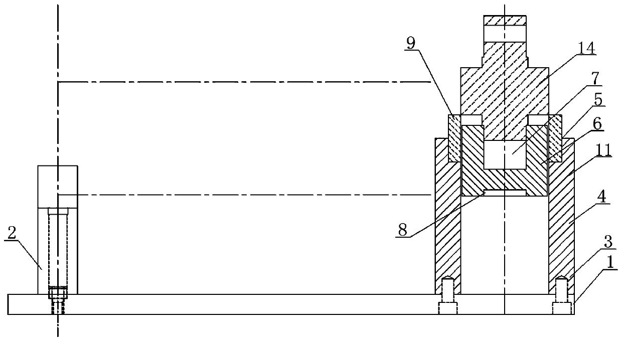 Lining press fitting device and press fitting method