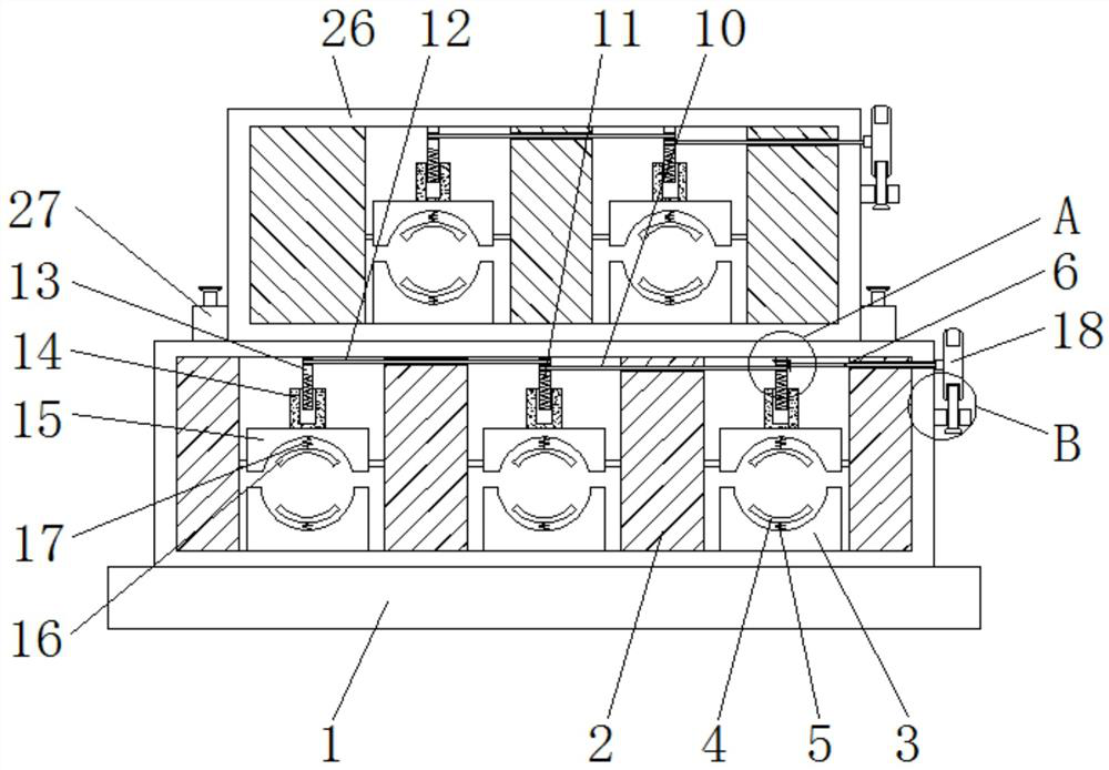 Electric power threading pipe mounting bracket capable of being adjusted according to different pipelines