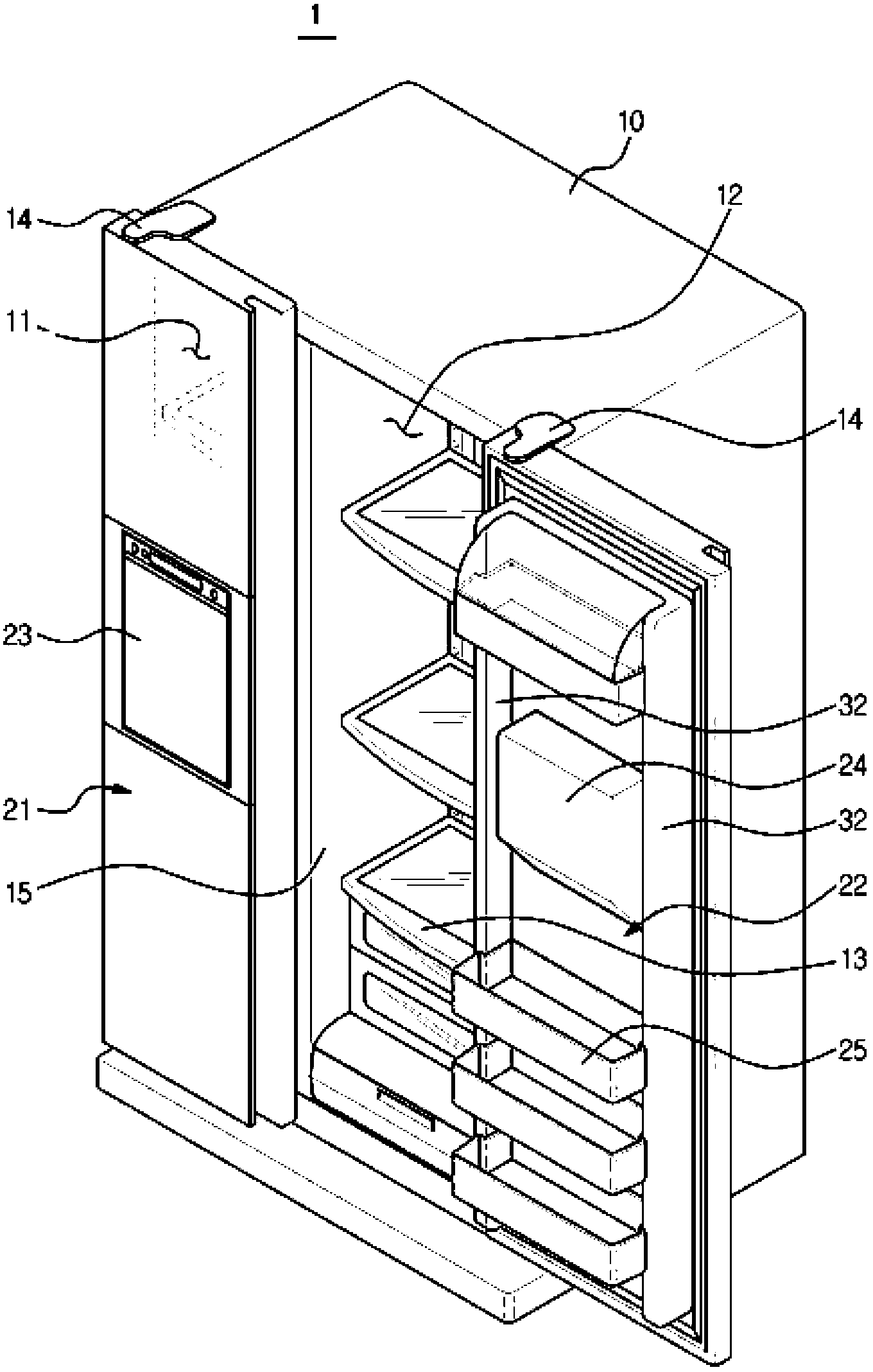 Refrigerator and method for manufacturing refrigerator door
