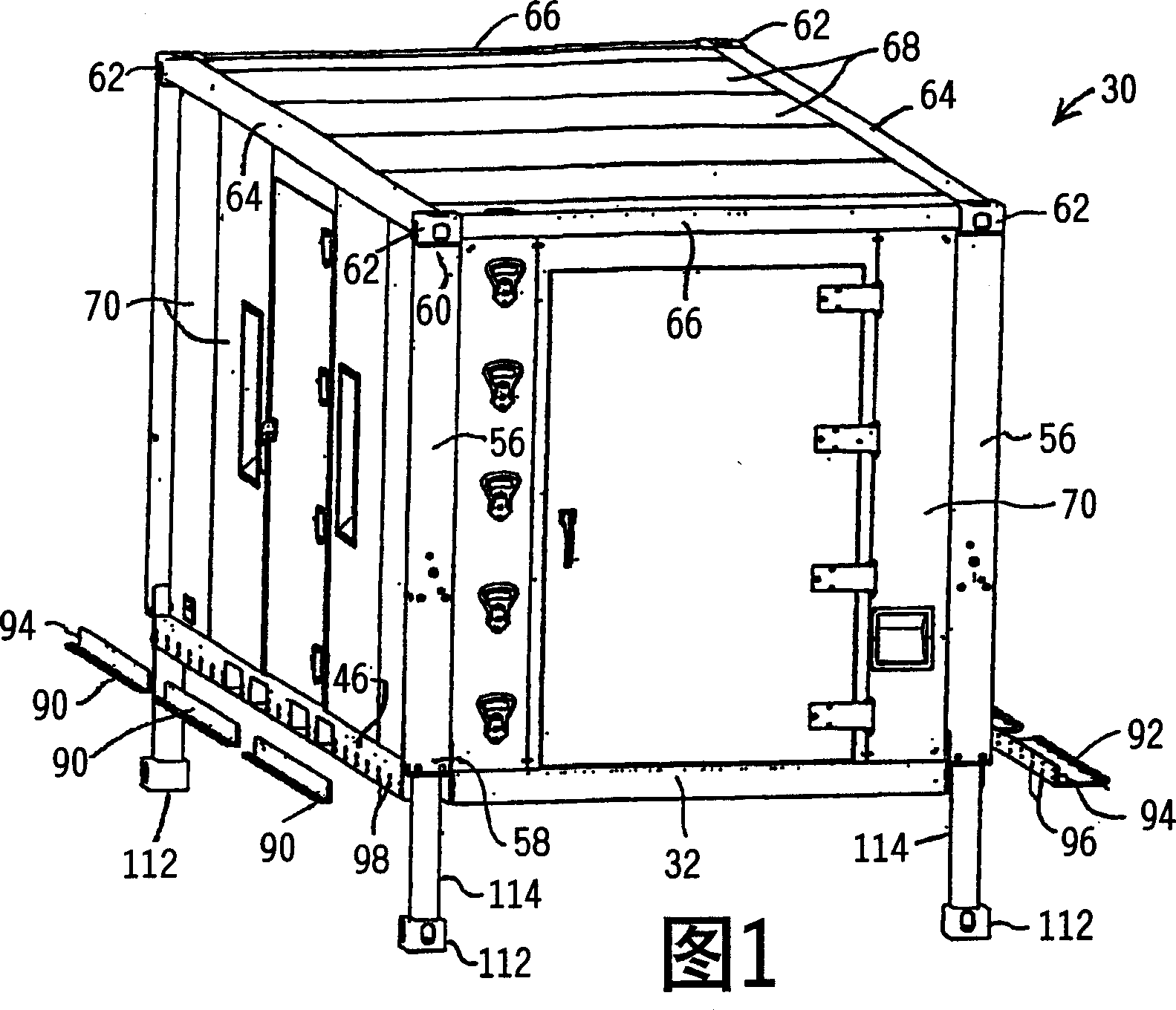 Air transportable iso container
