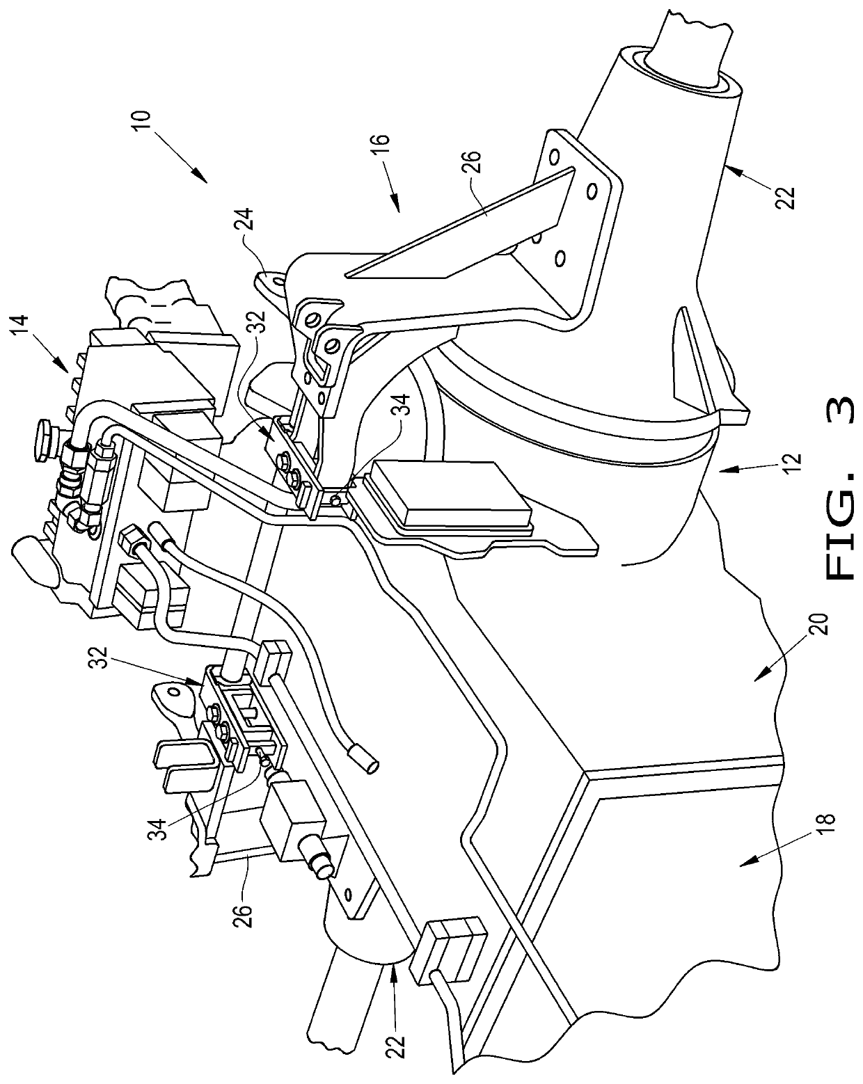 Semi-active cab suspension assembly method