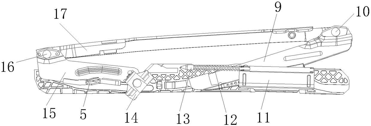 Automobile sunroof motion combination mechanism