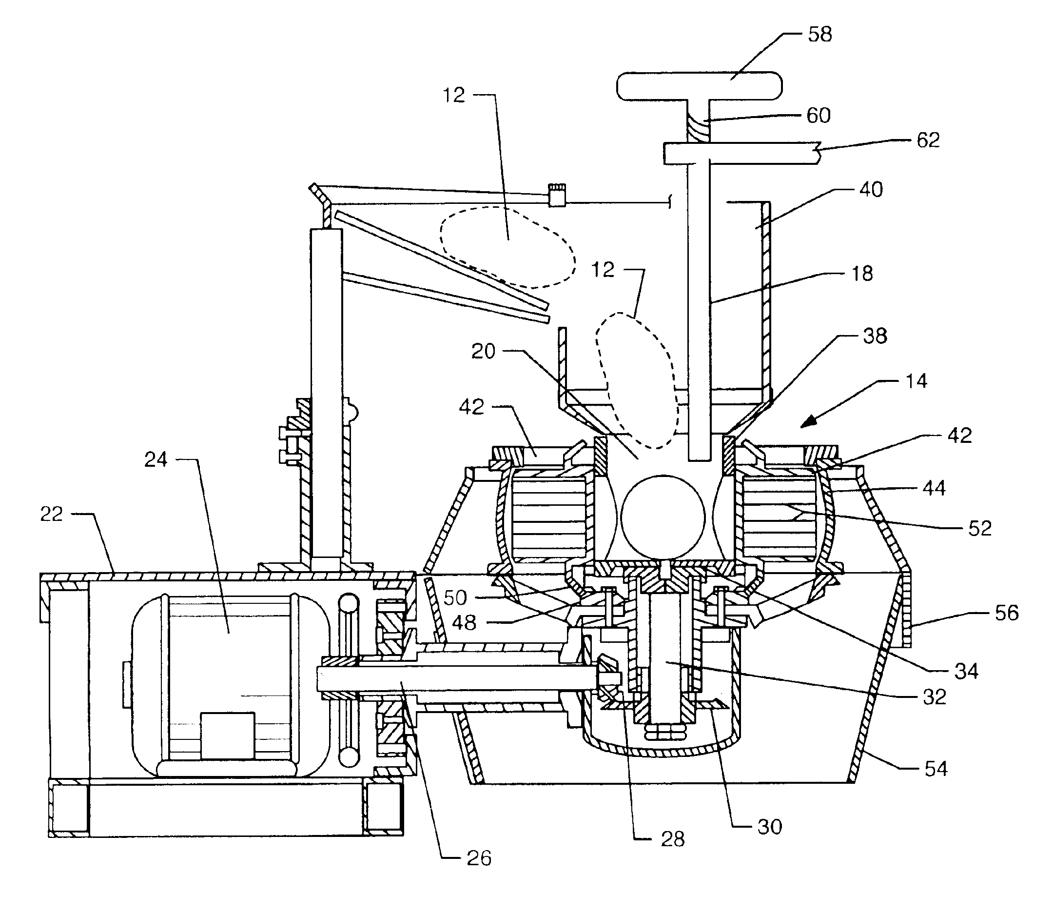 Slicing machine with plug prevention device