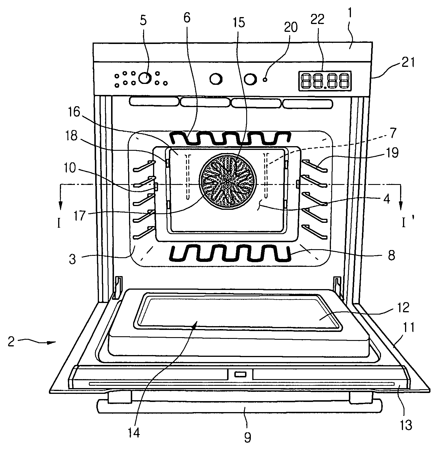 Oven and heating unit of oven