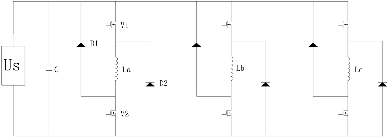 Current control method for automatically judging current state of switch reluctance motor