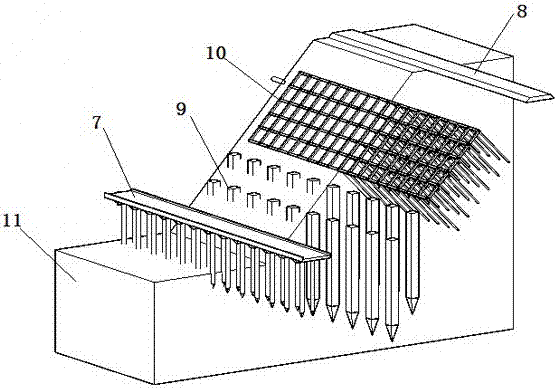 Piled anchor supporting and protecting model test system for fractured rock slope engineering