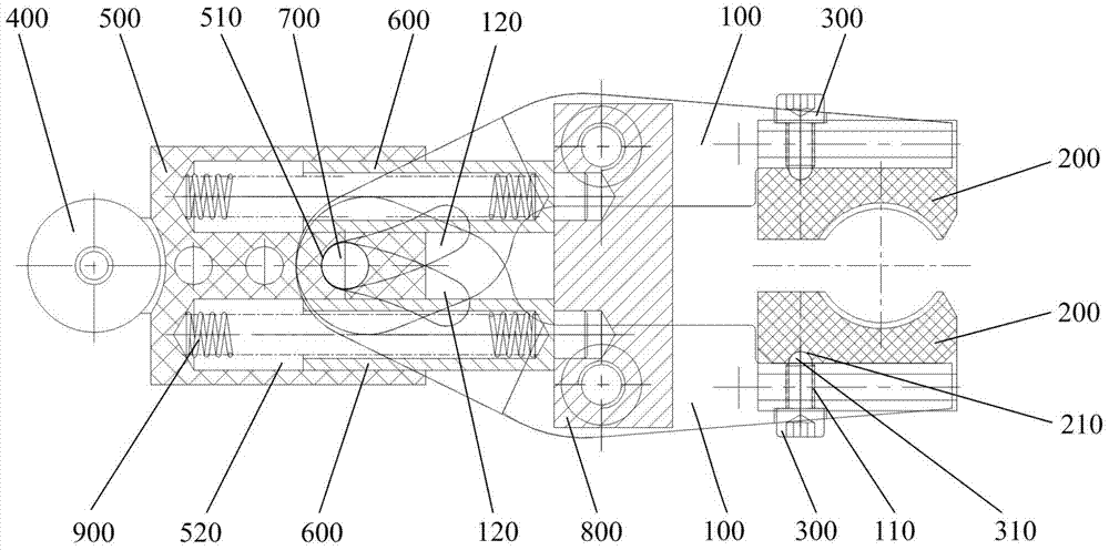 Bottle washing clamp, bottle washing machine and quick change method for bottle clamping blocks