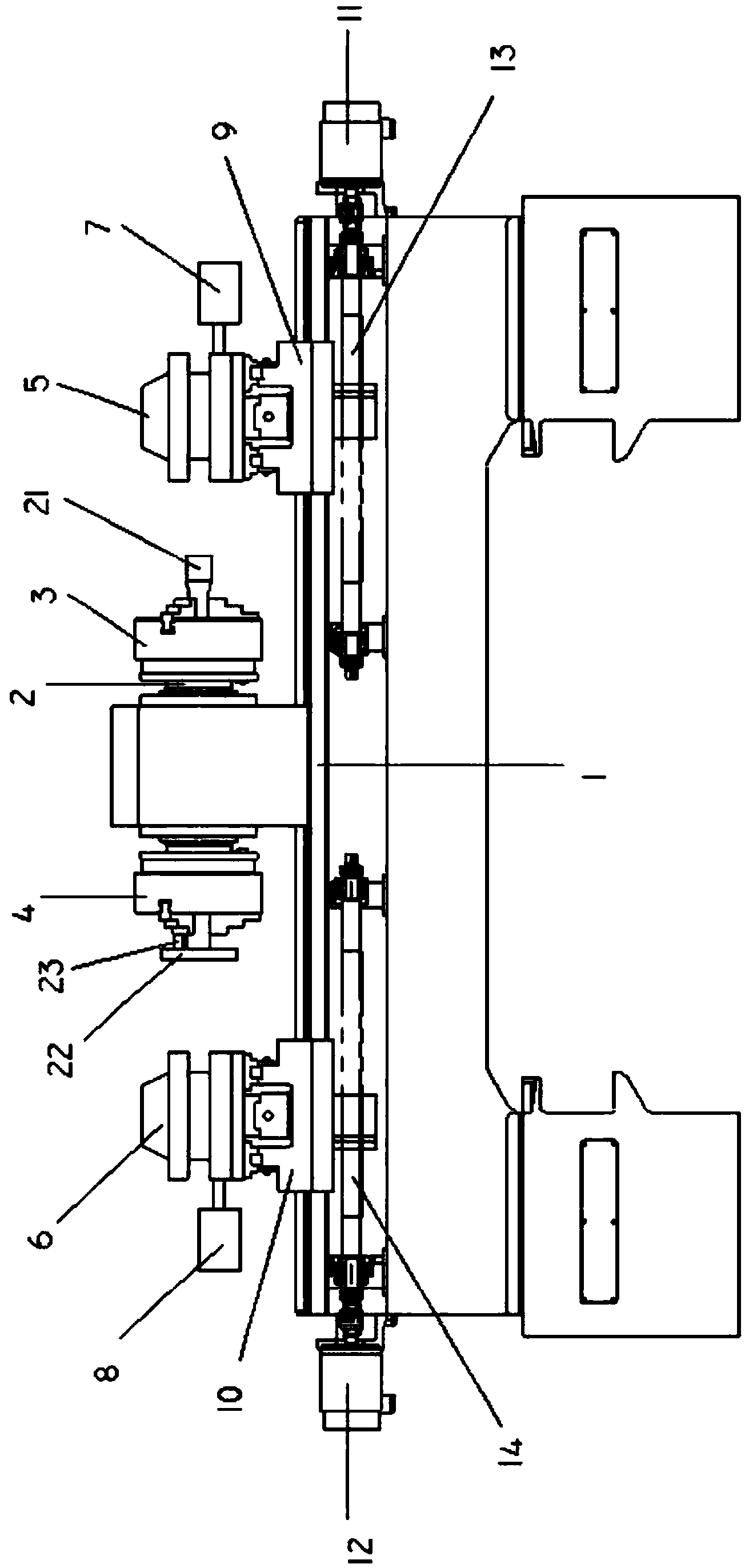 Numerical control processing machine tool of automobile half shaft