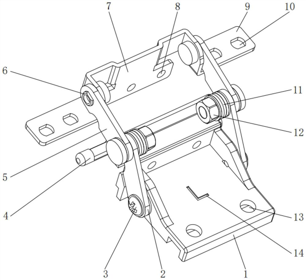 Novel rotating shaft structure for draw-bar box