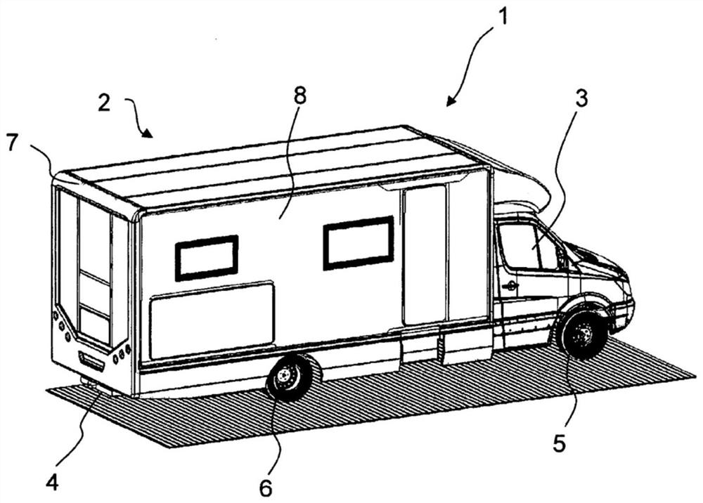 Motorhome with room extension module