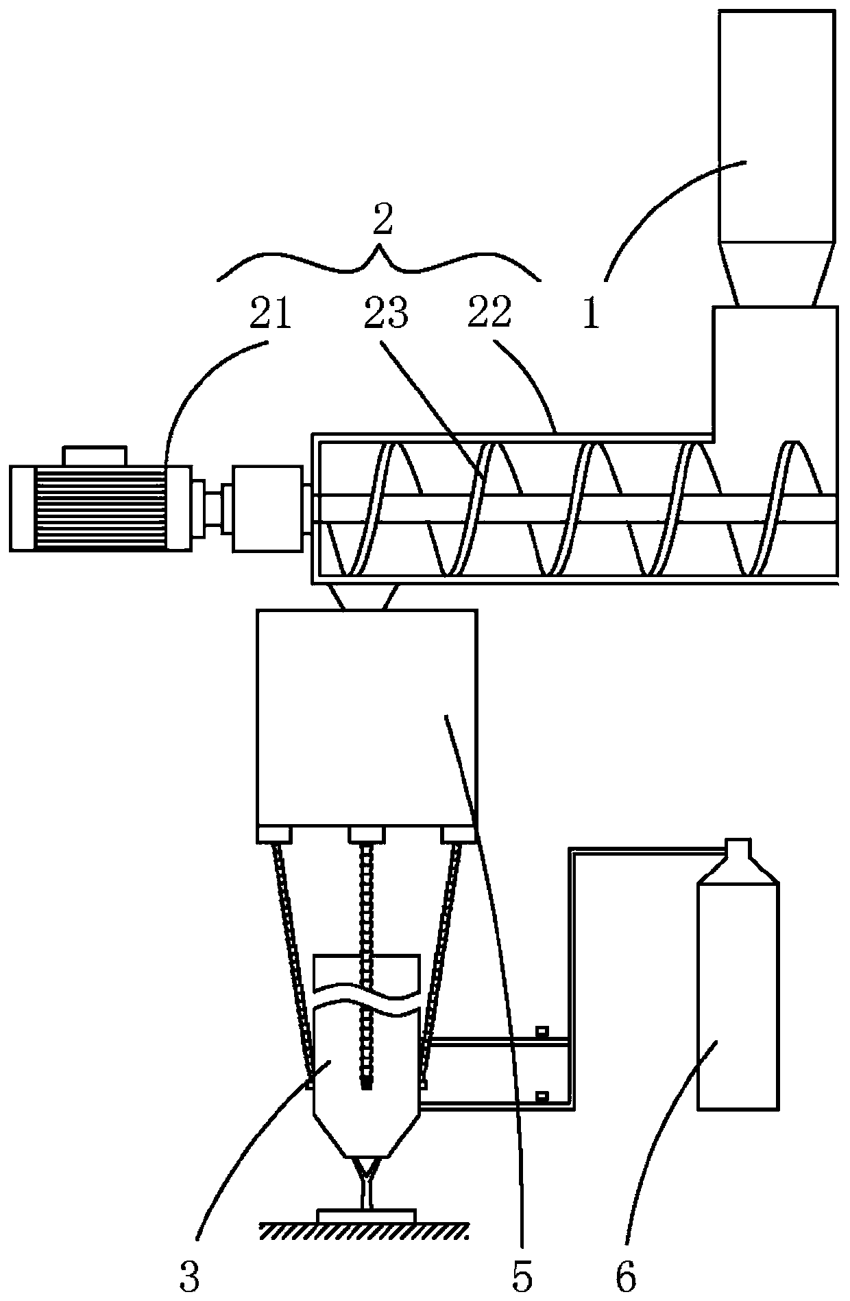 Laser cladding and powder conveying device