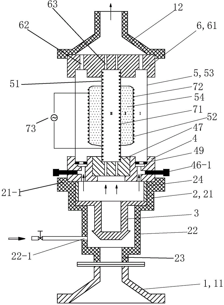 Device for photocatalytically degrading exhaust gas by electrodeless excimer lamp