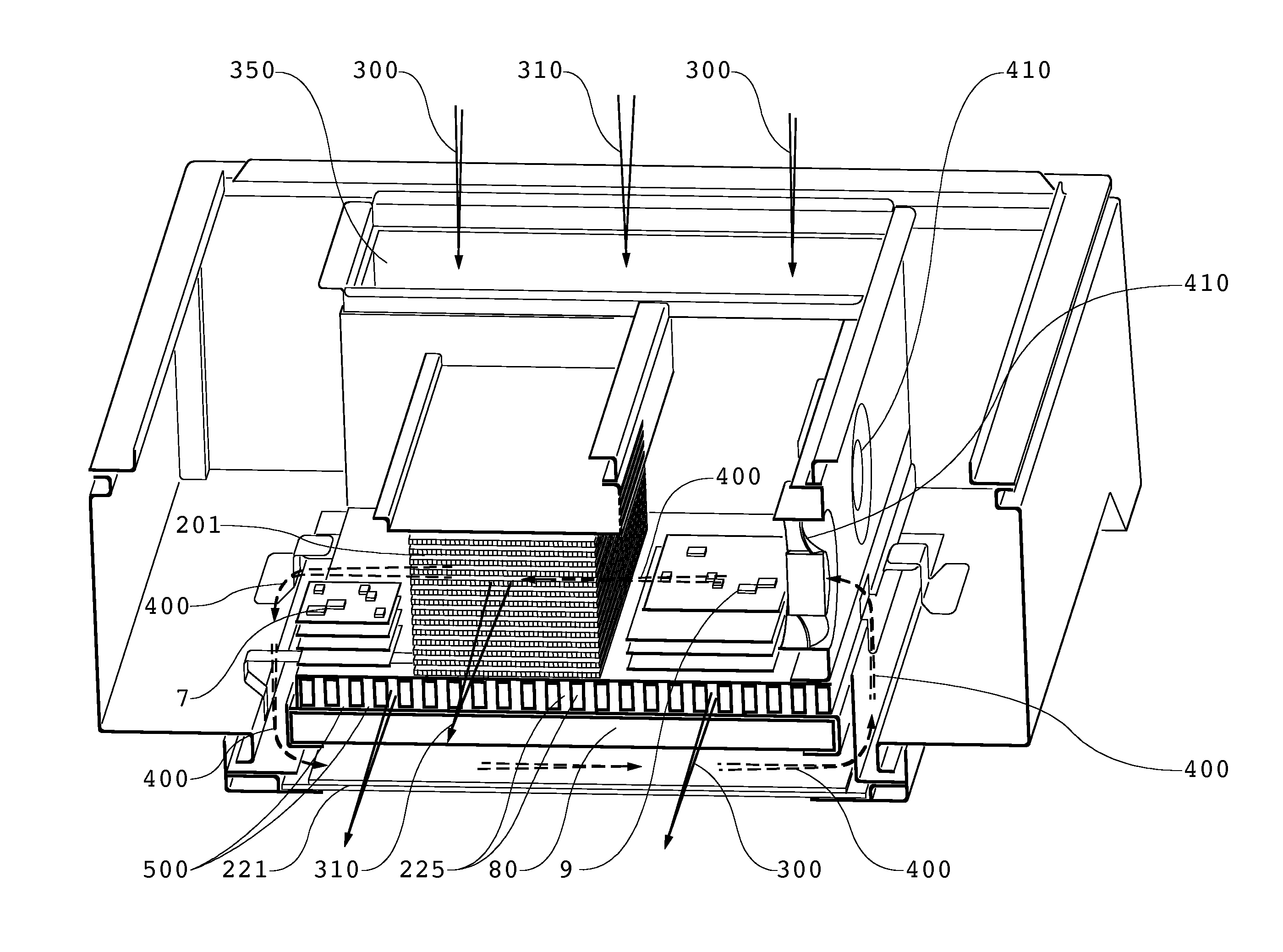 Heat exchanger for an electronic display