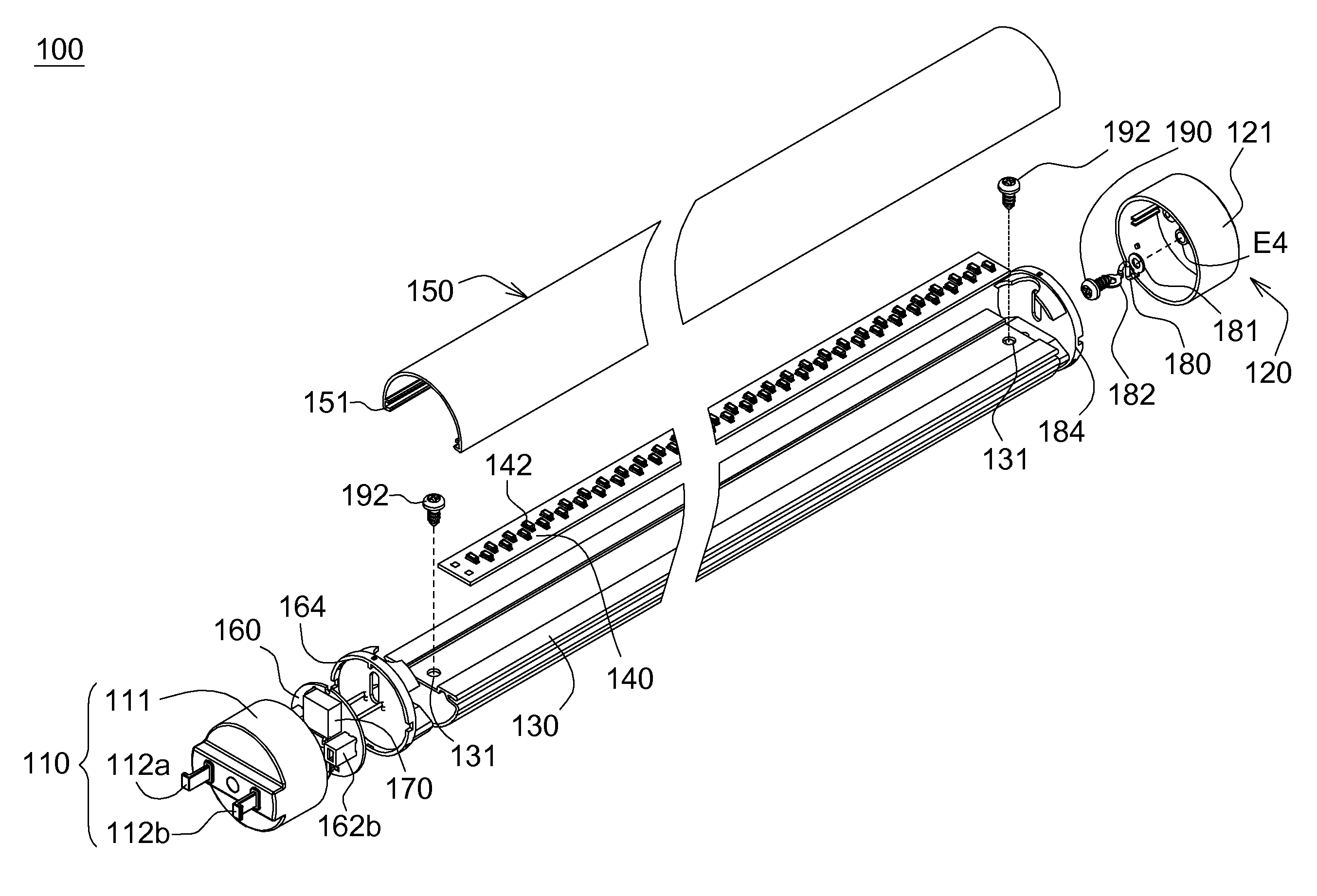 Lamp tube structure and assembly thereof