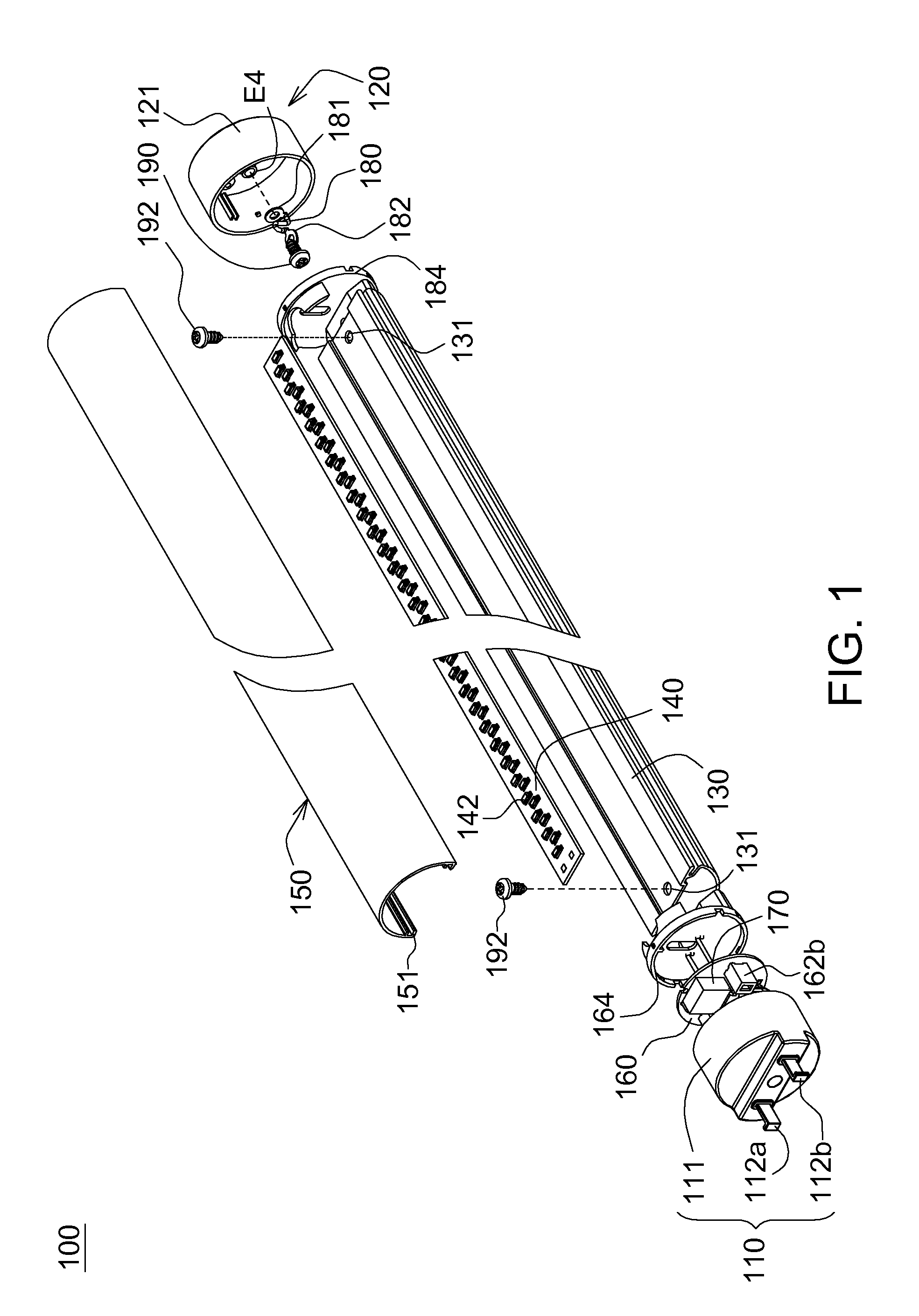 Lamp tube structure and assembly thereof