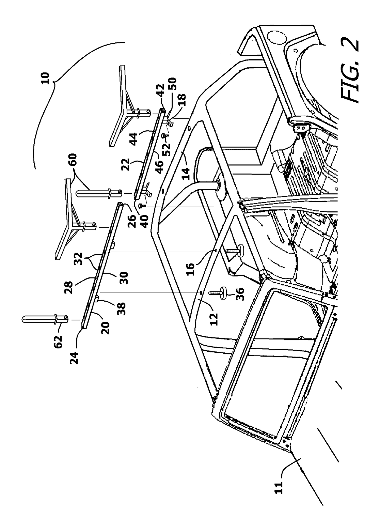 Roof Rack System for a Vehicle and Its Associated Method of Installation