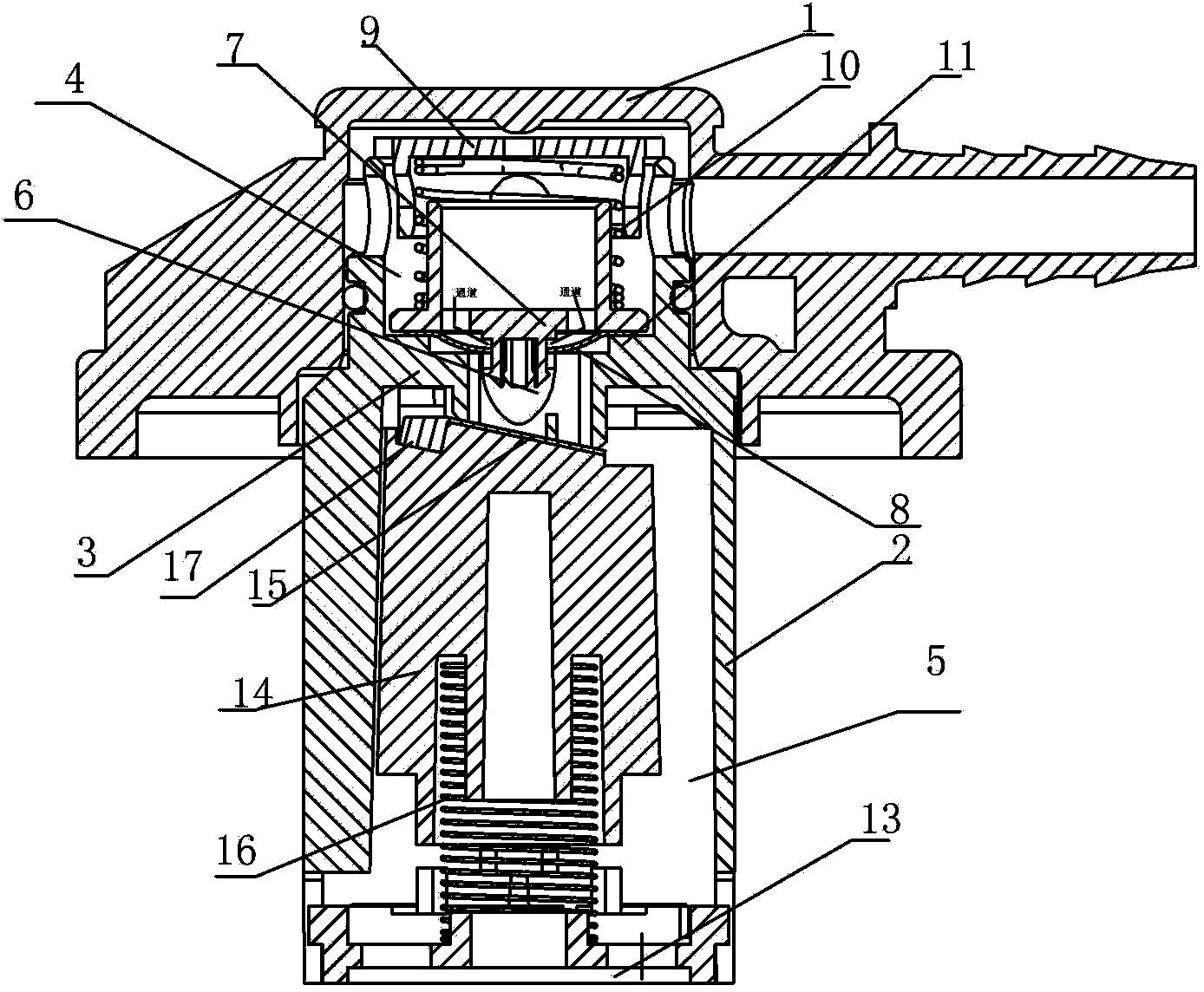 Overflow cutting valve