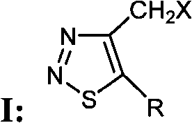 Group of 4-halogenated methyl-1, 2, 3-thiodiazole compounds and preparation method and application thereof