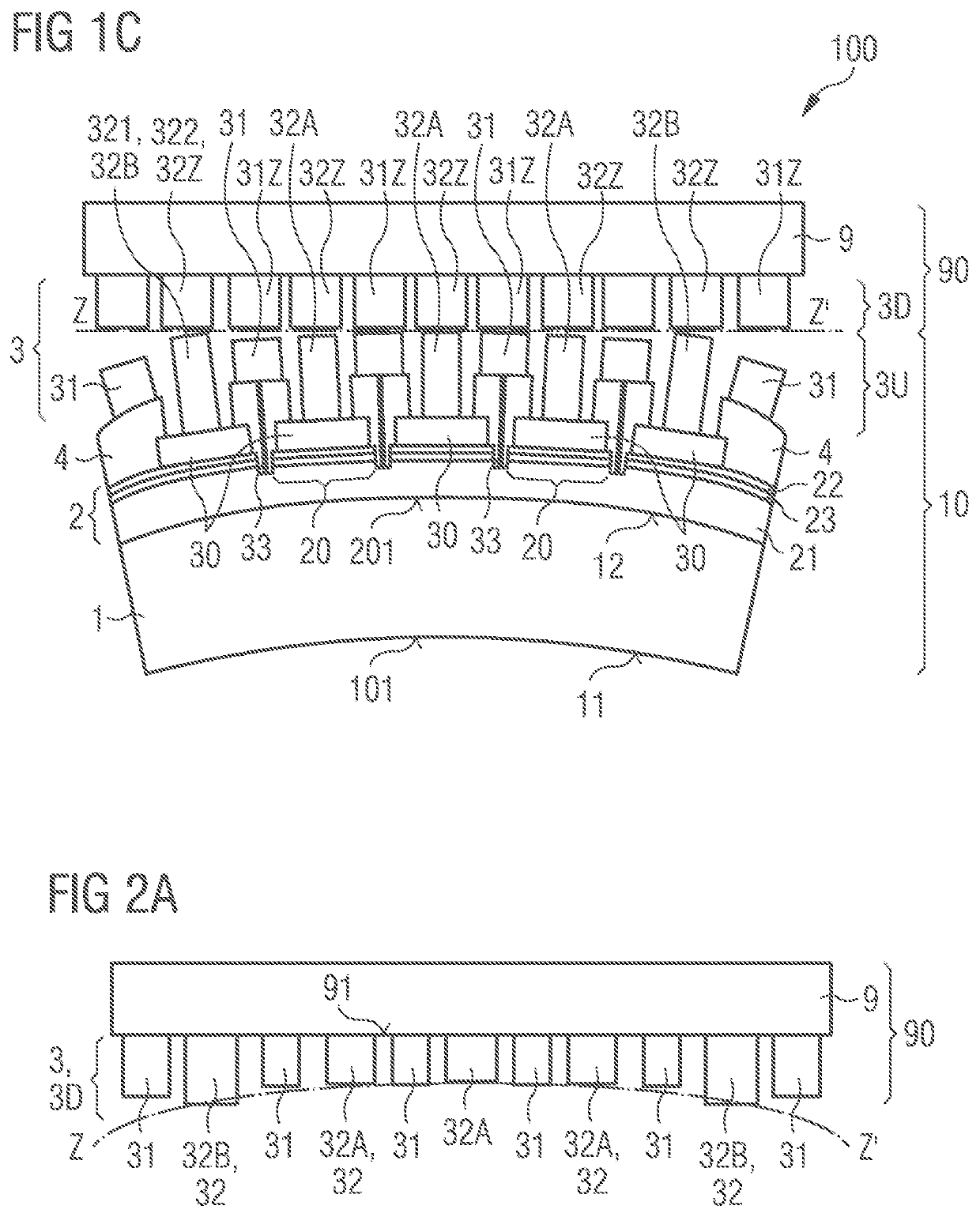 Component with geometrically adapted contact structure and method for producing the same