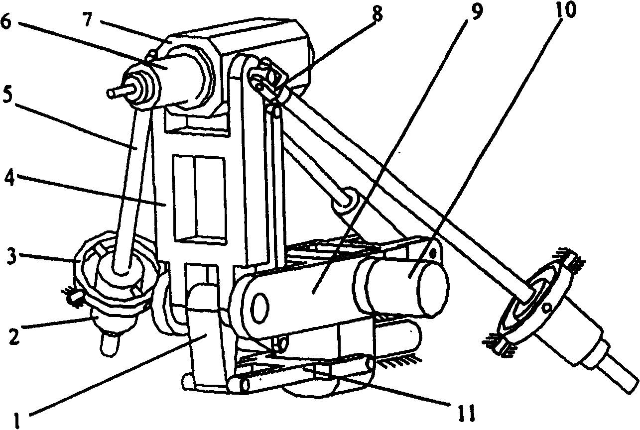 Three-translation degree of freedom parallel mechanism having asymmetric branch chain