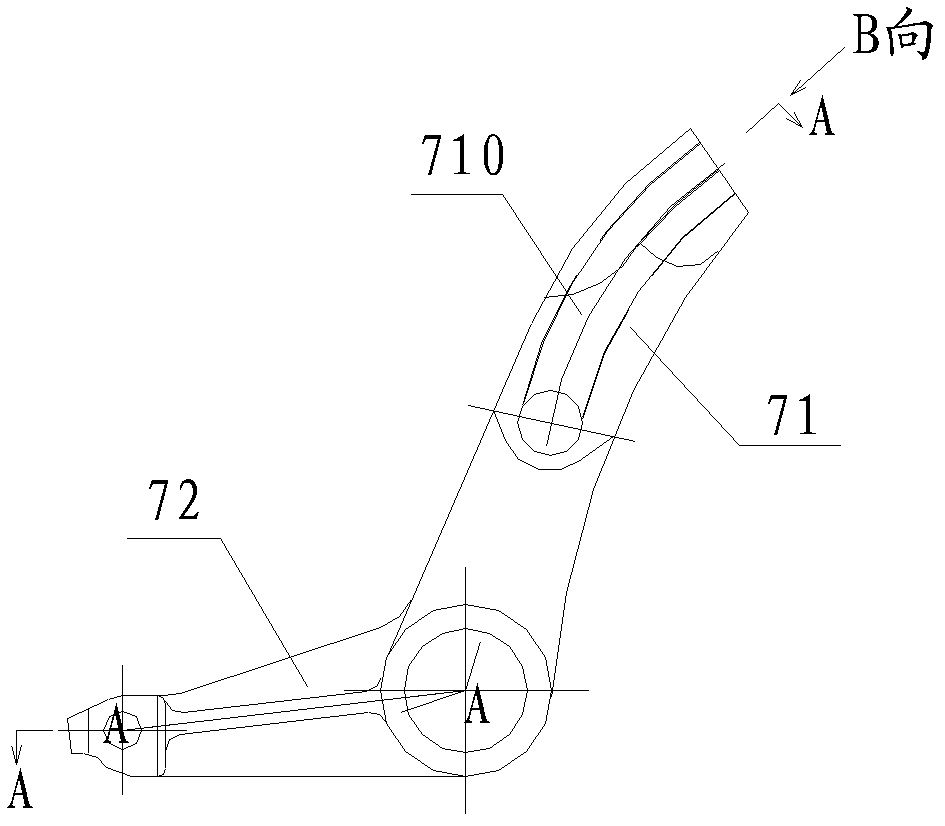 Armature opening and closing mechanism for paper transferring mechanism swinging downward