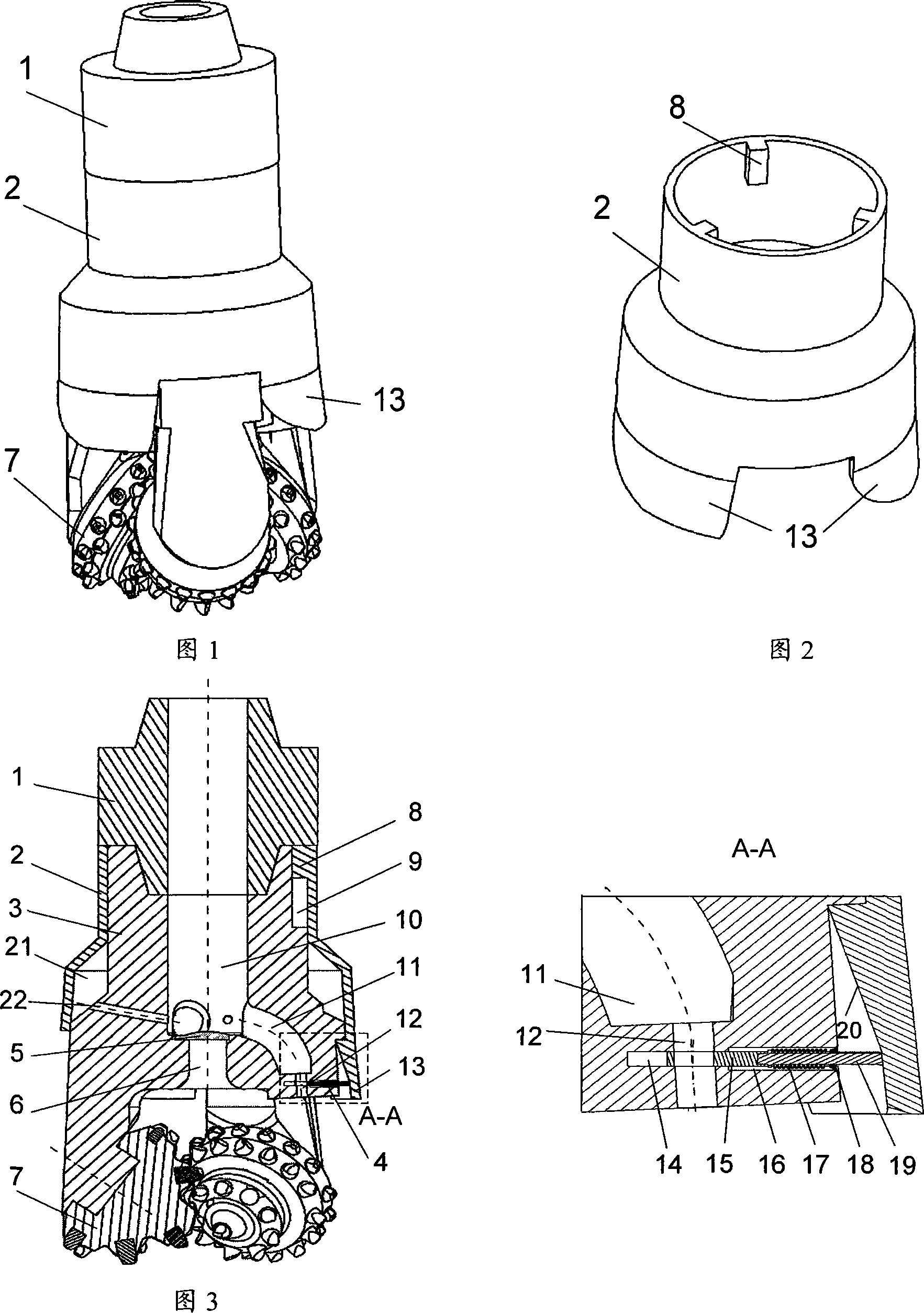 Positive cycle and reverse circulation dual-purpose three teeth roller bit