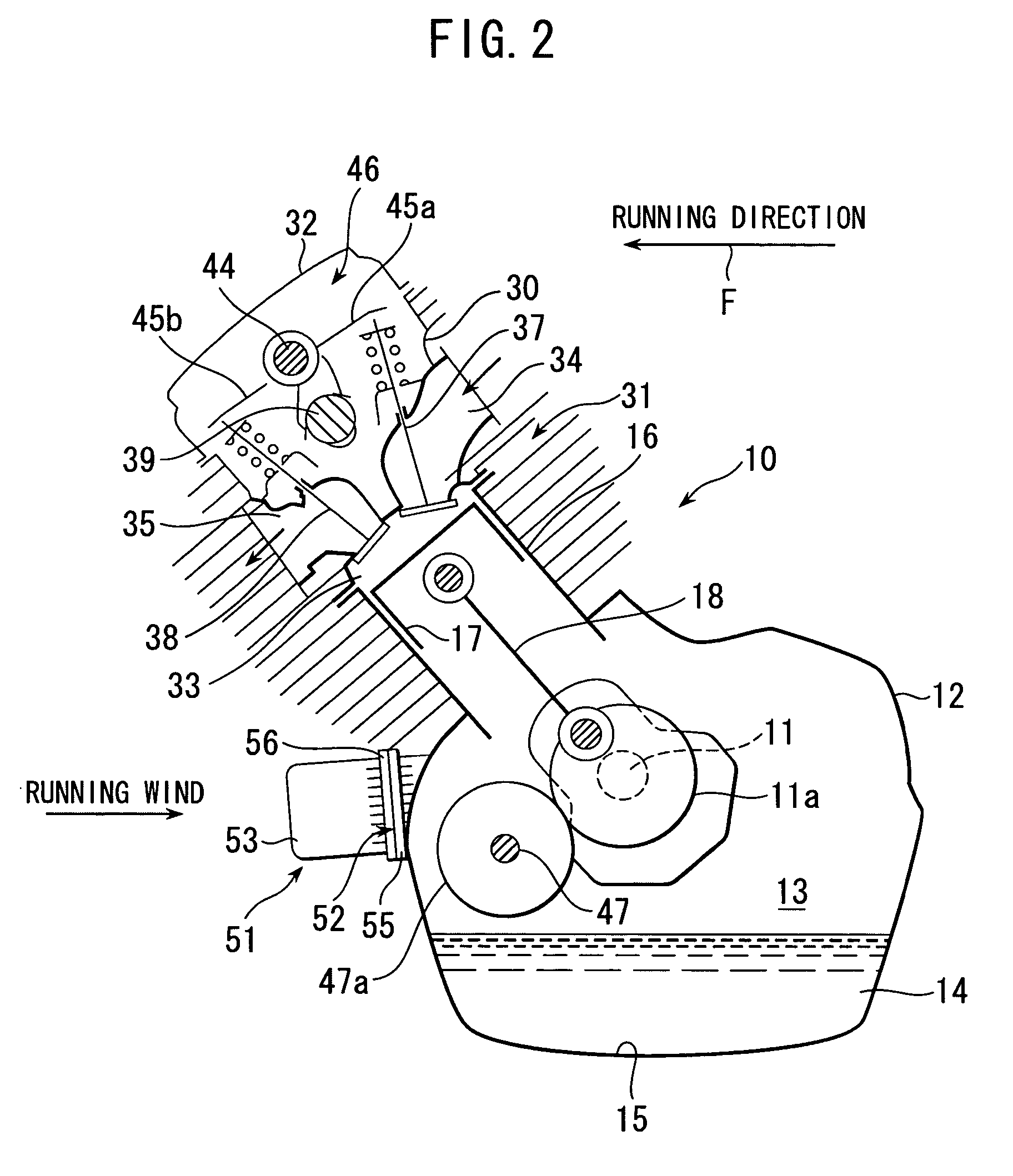 Oil cooling system of an air-cooled engine