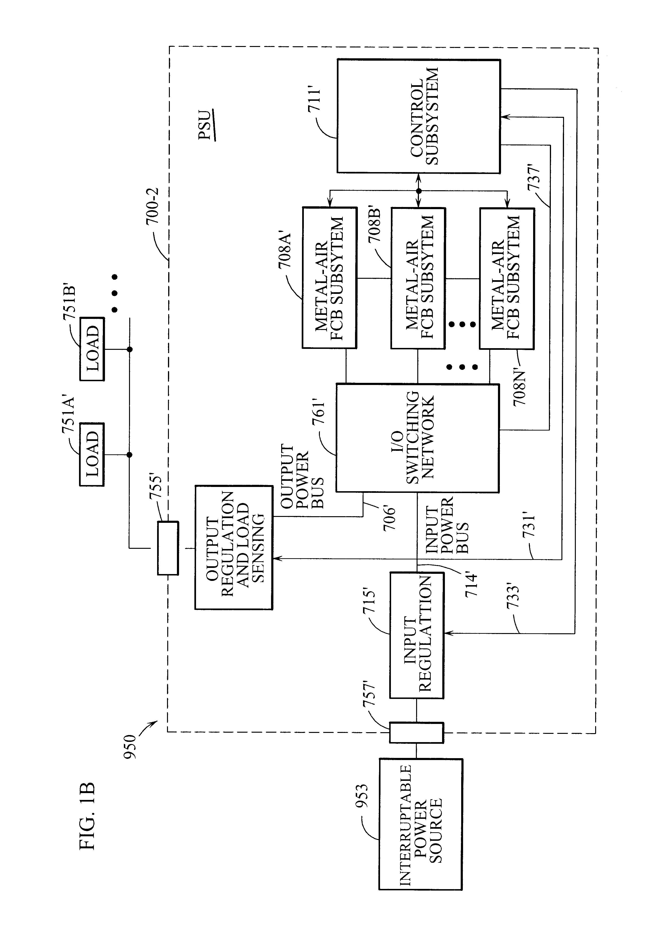 Refuelable and rechargeable metal-air fuel cell battery power supply unit for integration into an appliance
