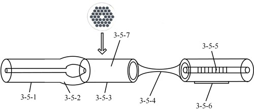 Sensing device for eliminating temperature sensitive current of FBG (Fiber Bragg Grating) cascaded optical fiber composite structure